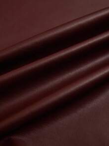 GENKIRA New Arrival PU Fabric Elegant High-End Classy Square Collar Waist Cinched Slit Maxi Long Sleeve Dress - Burgundy - View 7