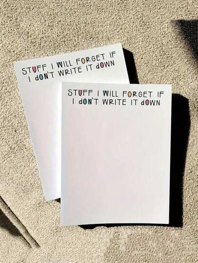 SHEIN 50-Pack Stuff I Will Forget Inspirational Sticky Notes - White Humorous Notepad For Fun Office Organization, Perfect Memo Pads As Unique Gifts, Ideal For To-Do Lists & Quick Reminders Middle Finger,Co Worker Gifts,Autistic,Rum Gifts,Joke Gifts Men,Cheap Stuff,Funny Gifts,Gifts,Cheap Stuff,Funny Gifts,Gifts,Secret Santa Gifts Funny