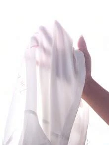 SHEIN Explorewe 青少年女孩标语蝴蝶结印花圆领短袖T恤和阔腿裤休闲装 - 藍色 - 查看 8