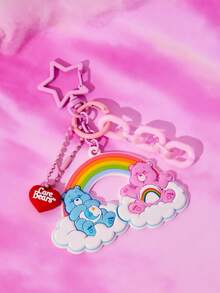 SHEIN X Care Bears Cute Cartoon Rainbow & Teddy Bear Pattern Bag Charm - Multicolor - View 5