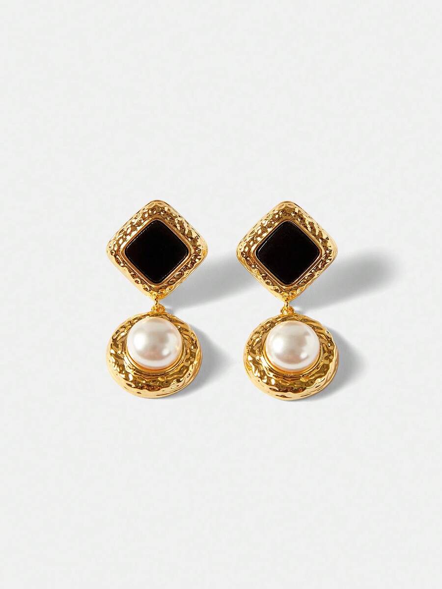 MOTF PREMIUM 女士吊坠耳环 - 金色 - 查看 2