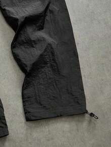 Sport MetroGents Men's Drawstring Waist Straight Leg Loose Casual Versatile Sports Pants Fall Breathable Comfortable Breathable Baggy For Gym Casual Slacks