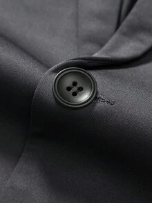 Calvornis Men's Classic Collar Long Sleeve Buttoned Shirt With Mock Pockets And Dress Pants Suit - Grey - View 3