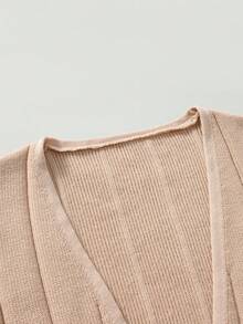 Manfinity Homme Men's Solid Color Minimalist Casual Button Decorated Long Sleeve Cardigan, Fall Winter