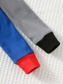 SUPERMAN X Cozy Pixies 4pcs Baby Boy Cartoon Print Soft Knit Crew Neck Long Sleeve Top And Elastic Waist Long Pants Snug Fit Pajama Set, Suitable For Autumn/Winter Boys  Pajamas Fall - Grey - View 5