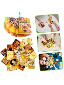 1SET Toddler Flash Cards Realistic Photo Fruits Vegetables Sports Occupations Behavior Preschool Learning Toys For Brain Development Attention - Multicolor - View 4