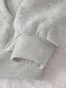 INAWLY Áo hoodie trễ vai cho nữ, thiết kế tối giản phù hợp cho mùa hè, lễ tốt nghiệp, giáo viên, áo chui đầu trở lại trường vào mùa thu - Màu Xám nhạt - Xem 3