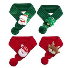 PETSIN 圣诞宠物围巾节日宠物服装配饰冬季保暖 - 彩色 - 查看 4