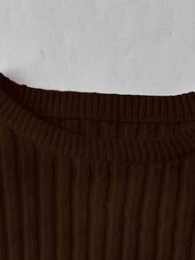 Franclia Áo chui đầu dệt kim thanh lịch dành cho nữ, giản dị & đa năng, phong cách Pháp lãng mạn, mùa thu/đông - Cà phê nâu - Xem 4