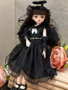 1件30厘米森林仙子娃娃衣服，花边连衣裙，手工精细制作，适合BJD/SD娃娃，公主派对服装，女孩收藏礼物，春季拍照道具，非毛绒填充 - 彩色 - 查看 2