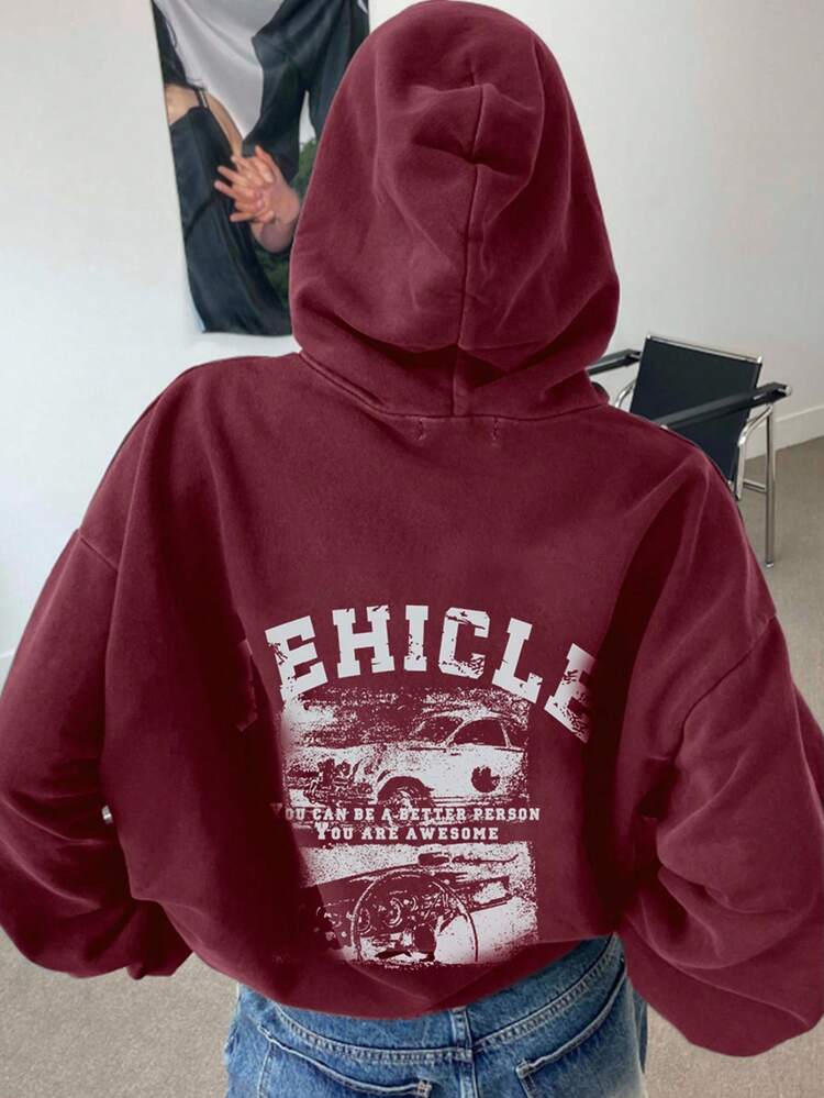 Women's Minimalist Printed Sweatshirt, Long Sleeve Sweatshirt Fall/Winter Hoodies