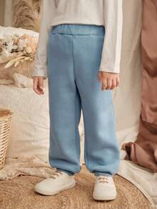 Loomiva 3件套男婴松紧腰罗纹袖口裤套装，男童秋冬长裤，男童棉裤，男童舒适休闲裤，男童运动裤，男童慢跑裤，男童羊毛裤，儿童冬裤，小男孩运动裤，宽松运动裤，男童裤子，男童休闲裤，儿童运动裤 - 卡其色 - 查看 5