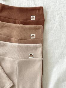 Loomiva 6pcs Newborn Baby Boy/Girl Soft Knit Crew Neck Long Sleeve Top And Elastic Waist Long Pants Set