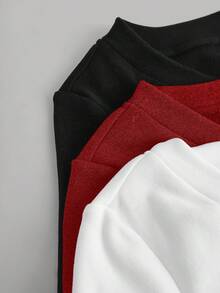 SHEIN EZwear Áo thun dài tay ôm sát cổ chữ V nhún eo giữ nhiệt nhiều màu sắc cho nữ, thoải mái & đa năng, phù hợp cho mùa thu/đông - Nhiều màu - Xem 7