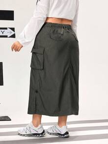 Jupes en jean grande taille pour la randonnée, protection solaire, légères et séchage rapide pour femmes. Pantalons de randonnée légers pour le camping et les activités de plein air pour femmes. - Militaire verte - Voir 2