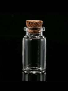 12pcs/Set Clear Glass Jars With Stopper, Beads Storage Containers Best Gifts Birthday Graduation