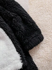 2pcs Young Boy Cute Panda Design Fleece Long Pants And Long Sleeve Pajama Set Fall Winter - Multicolor - View 7
