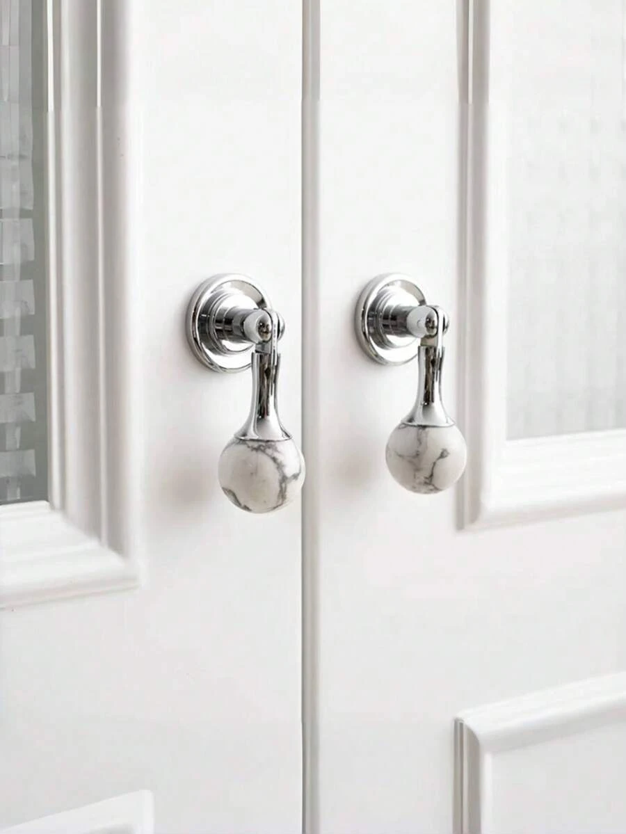 Cirelle 1 件白色大理石橱柜把手 - 现代拉手，耐用拉手，适用于梳妆台床头柜办公室，耐用拉手，适用于厨房岛浴室 - 彩色 - 查看 1