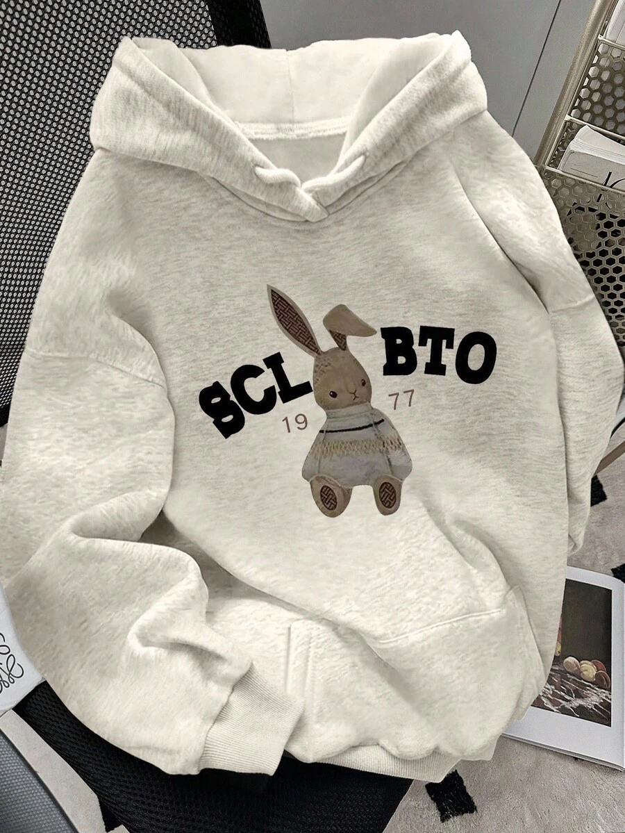 INAWLY Áo hoodie trễ vai cho nữ, thiết kế tối giản phù hợp cho mùa hè, lễ tốt nghiệp, giáo viên, áo chui đầu trở lại trường vào mùa thu - Màu Xám nhạt - Xem 1