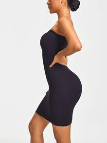 SHEIN 2 Packs Seamless Strapless Cami Shapewear Slip Set Dress Body Shaper Bust& Butt Lifter -Tummy Waist Control - Multicolor - View 4