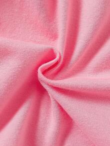 Elladie kids Young Girl New Style Round-Neck Knit Top Mesh A-Line Dress - Pink - View 6