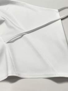 INAWLY 女士时尚休闲纯色简约设计系带吊带背心 - 白色 - 查看 5