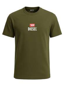 Diesel T-Diego Men's T-Shirts Green - Green - View 4