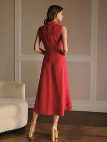 MOTF PREMIUM 粗花呢刺绣连衣裙