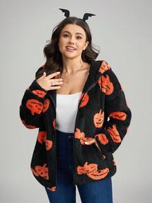 Comfylo Jaket Bulu Wanita Ukuran Besar, Hangat Nyaman Kasual Formal Malam Musim Gugur Musim Dingin, Pakaian Hitam untuk Pesta Rave Cokelat Musim Gugur Halloween Natal - MultiWarna - View 5