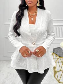 SOLERSUN 女士纹理面料单扣夹克 - 白色 - 查看 5