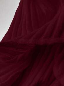 Franclia Áo chui đầu dệt kim thanh lịch dành cho nữ, giản dị & đa năng, phong cách Pháp lãng mạn, mùa thu/đông - Màu Đỏ Sâu - Xem 7