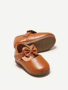 Cozy Pixies 1 Par De Sapatilhas Elegantes Com Laço Para Meninas Para Princesa, Salto Plano, Primavera E Verão - Castanho - Visão 4