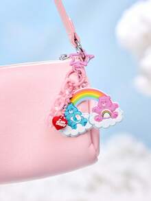 SHEIN X Care Bears Cute Cartoon Rainbow & Teddy Bear Pattern Bag Charm - Multicolor - View 2