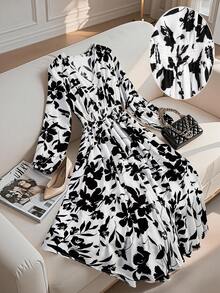 GlowEve CURVE Vestidos de Halloween talla grande - Blanco y Negro - Ver 1