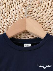 SHEIN Baby Boy Single-Piece Unisex Newborn Neutral Top. A Knitted Short-Sleeved Top With Simple Small Patterns. It Features Multi-Color. Suitable For Summer, It Can Be Worn As Sportswear, During Vacations, Outings, At School Or At Home. It's A Versatile Basic Piece For The Summer Season And Is Baby Summer. Unisex Summer. - Multicolor - View 5