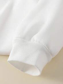 Resyla 女士宽松串珠亮片3D钻石蝴蝶结小熊卫衣，秋冬卫衣，女士礼物，秋季卫衣，节日卫衣，时尚，串珠亮片卫衣，时尚漂亮的卫衣，送给兄弟姐妹的礼物，送给姐妹的礼物，有趣的卫衣，休闲，简约，时尚卫衣 - 白色 - 查看 5