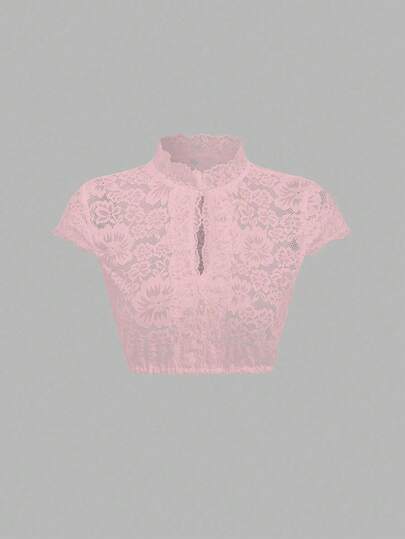 Fairmaia Blusa con cuello de encaje tradicional alemán elegante y de moda para mujeres