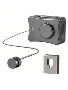 Rozwijana niewidoczna wewnętrzna/balkonowa stalowa linka do suszenia ubrań, łazienkowa rozwijana linka do suszenia ubrań, wiosenna, minimalistyczna, letnia