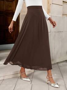 Solivie 女式秋季简约纯色撞色蕾丝裙