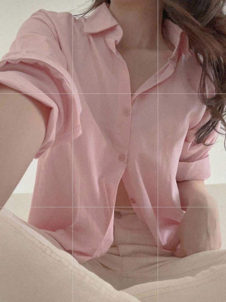 Women's Turndown Collar Long Sleeve Shirt