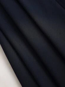 Sweetra Women's Elegant Commuting A-Line Skirt, Draping Slimming Effect, Spring/Autumn - Navy Blue - View 4