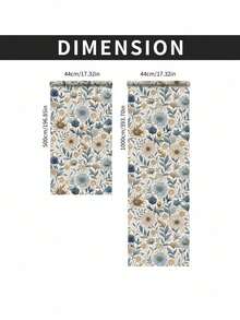 1 卷法国复古风格自粘墙纸 - 蓝色和棕色花卉图案，防水防潮接触纸，可移除和重复使用，适用于卧室、餐厅、客厅电视背景、橱柜、桌子、书架、家具翻新等家居装饰，易于安装 - 彩色 - 查看 11