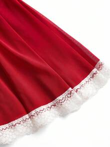 Fantasy Costume 3pcs/Set Sexy Sheer Little Red Riding Hood Costume For Women, Halloween - Multicolor - View 9