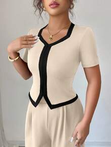 Elenzga Bộ đồ hai mảnh thanh lịch cho kỳ nghỉ hè và đi làm dành cho phái đẹp - Nhiều màu - Xem 4