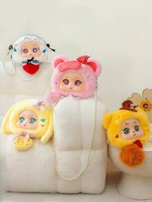 Alice In Wonderland Vinyl Bag - Doll-Style Backpack With Pearl Chain, Kawaii Purse For Girls