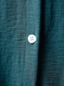 EMERY ROSE Pleated Long Button Down Oversized Women Shirt