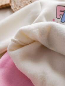 SHEIN Babygirl 可爱卡通图案针织衫裤套装 秋冬 - 米色 - 查看 10