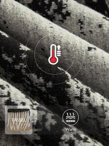 Anewsta Women's New Oriental Aesthetic Ink Painting Tassel Shawl, Suitable For Autumn, Fall, Winter, Going Out, Elegant, Formal, Party, Chic, New Year, Women's Winter Coat, Christmas, Work, Graduation, Wedding