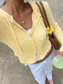 Sunnyshic Women's Casual Knitted Short Regular Jacket