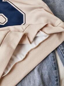 Sparklyn 少女时尚街头休闲翻领长袖卫衣，秋冬季 - 彩色 - 查看 4